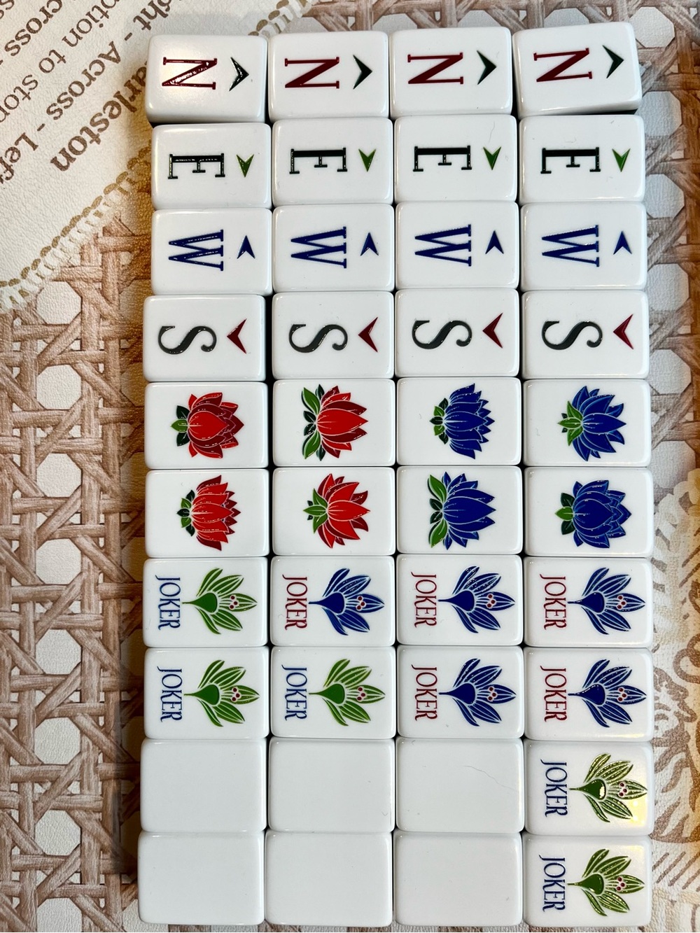 Chic Heritage Tortoise Engraved & Painted American Mahjong Set w/Green Layers - Picture 6 of 13